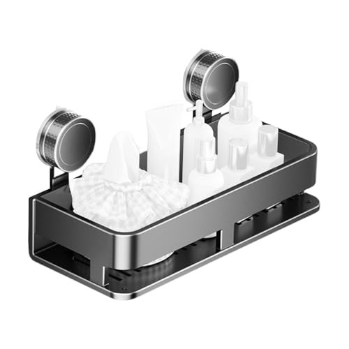 Huayeex Gewürzregal,Schrankorganizer Für Gewürze - Saugnapfregal Mit 5 Haken Für Küche Bad Auf Metall Fliesen Glas Marmor Wohnung Huayeex Gewürzregal,Schrankorganizer Für Gewürze - Saugnapfregal Mit 5 Haken Für Küche Bad Auf Metall Fliesen Glas Marmor Wohnung von Huayeex