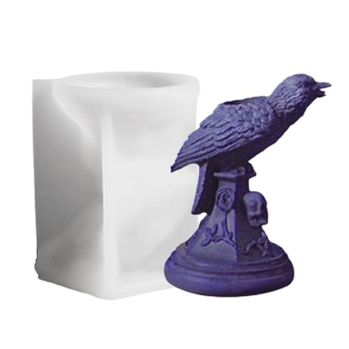 Huayeex Halloween Vogel Kerzenform,Halloween Vogel Kerzenform Für Harzguss - Multifunktionelle Seifenform Geschenkidee Für Erwachsene von Huayeex