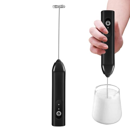 Huayeex Kaffeemixer Stab,USB Wiederaufladbarer Elektrischer Milchschäumer - Handheld Cappuccino Getränkeschaumermacher - Für Latte Cappuccino Kaffee Matcha Milchgetränke Zu Hause Unterwegs von Huayeex
