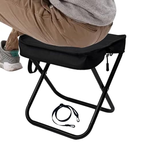 Huayeex Klappstühle Für Draußen | Klappstuhl in Schultertaschenform | Leichter Strandsitz Mit Tragegurt, Bequeme Sitzgelegenheit Für Camping Rucksackreisen Grillen Reisezubehör von Huayeex
