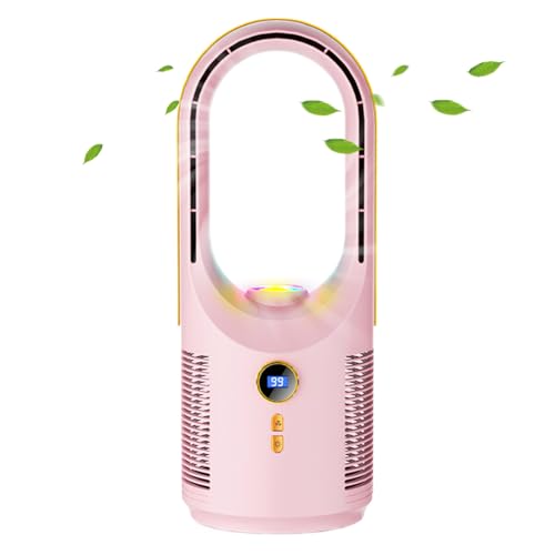 Huayeex Lüfterloser Tischlüfter,Kompakter Schreibtischlüfter Mit 5 Geschwindigkeitsstufen Lüfterlos - USB-Aufladbar Luftverteiler Mit Nachttischlampe Für Haus Auto Camping Reisen Huayeex Lüfterloser Tischlüfter,Kompakter Schreibtischlüfter Mit 5 Geschwindigkeitsstufen Lüfterlos - USB-Aufladbar Luftverteiler Mit Nachttischlampe Für Haus Auto Camping Reisen von Huayeex