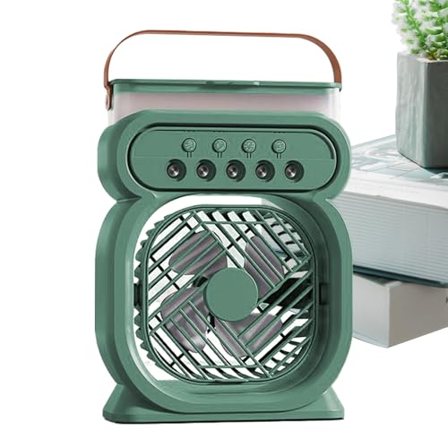 Huayeex Nebel Ventilator - Tragbarer Tisch-Lüfter Mit Sprühfunktion,Akkubetriebener Leiser Luftbefeuchter 3 Geschwindigkeitsstufen Für Schlafzimmer Wohnzimmer Outdoor Reisen von Huayeex