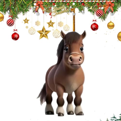 Huayeex -Ornamente für den Weihnachtsbaum – Acryl-Weihnachtsschmuck | 2D niedliche Weihnachtspferdebehänge Ornament für Pferdeliebhaber Bauernhof Tierdekoration für Baum Huayeex -Ornamente für den Weihnachtsbaum – Acryl-Weihnachtsschmuck | 2D niedliche Weihnachtspferdebehänge Ornament für Pferdeliebhaber Bauernhof Tierdekoration für Baum von Huayeex