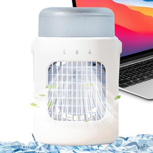 Huayeex Persönlicher Luftkühler | Verdunstungs-Luftkühler Tragbar | 3 Stufen Einstellbare Kühlung Mit 600ml Wassertank Für Zuhause Camping Innenbereich Huayeex Persönlicher Luftkühler | Verdunstungs-Luftkühler Tragbar | 3 Stufen Einstellbare Kühlung Mit 600ml Wassertank Für Zuhause Camping Innenbereich von Huayeex
