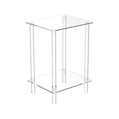 Huayeex Seitentische Für Kleine Räume - Acryl Transparenter Nachttisch Für Schlafzimmer - Multifunktionales Für Hotel Studentenzimmer Wohnung Restaurant Bad Wohnzimmer von Huayeex