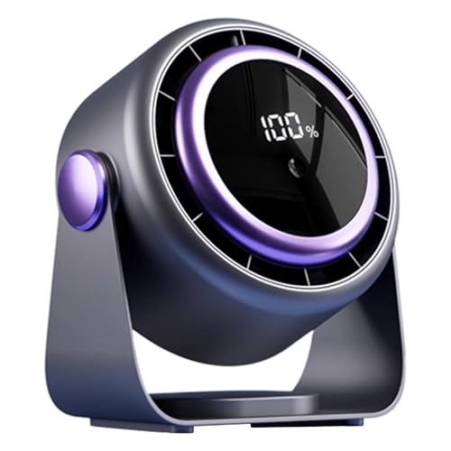 Huayeex Tischventilator - USB-Aufladbares Persönliches Klimagerät,Tragbarer Ventilator Mit Digitaldisplay Und Berührungssteuerung Für Camping Fitnessraum Schule Garten Schreibtisch Reisen von Huayeex