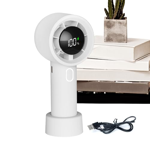 Huayeex Tragbarer Handventilator - Kühlender Handventilator - Aufladbarer Luftkühler Mit Digitaldisplay Und 100 Stufen Für Zuhause Schreibtisch Reise von Huayeex