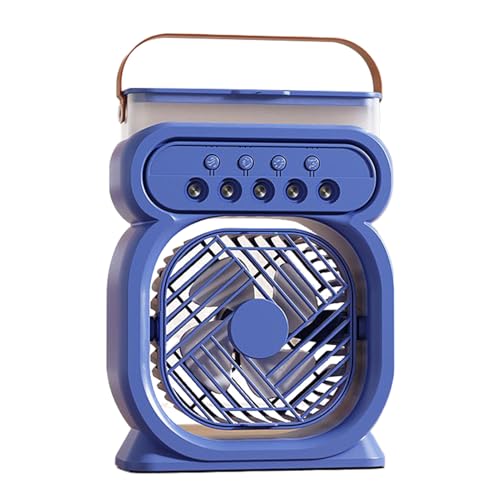 Huayeex Tragbarer Vernebelungsventilator | Tragbarer Schreibtisch Ventilator Mit Befeuchtung - Akkubetriebener Leiser Luftbefeuchter 3 Geschwindigkeitsstufen Für Schlafzimmer Wohnzimmer Outdoor Reisen von Huayeex