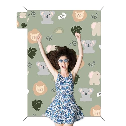 Huayeex Wasserdichte Picknickmatte, dicker Teppich zum Wandern, 200 x 150 cm, leichte, wetterfeste Picknickmatte für Reisen, Hinterhof, Angeln, Ausflug, von Huayeex