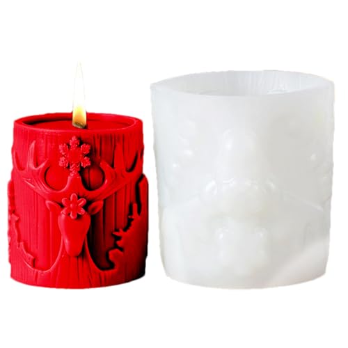 Huayeex Weihnachtliche Silikonform | Weihnachts Aromatherapie Kerzen Form | Seife Guss Dekoration Für Halloween Thanksgiving | Zuhause Aromatherapie Indoor Deko von Huayeex