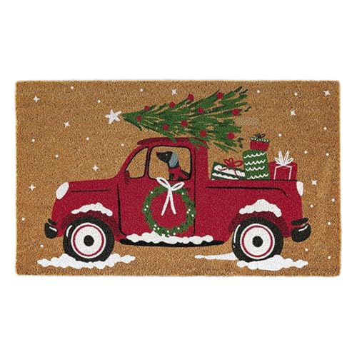 Huayeex Weihnachts-Haustürmatte, Weihnachts-Außenmatte - Teppich mit Muster für den Eingangsbereich | rutschfeste Urlaubsdekor-Teppich-Fußmatte für den Innen- und Außenbereich, Haustür, Eingang von Huayeex