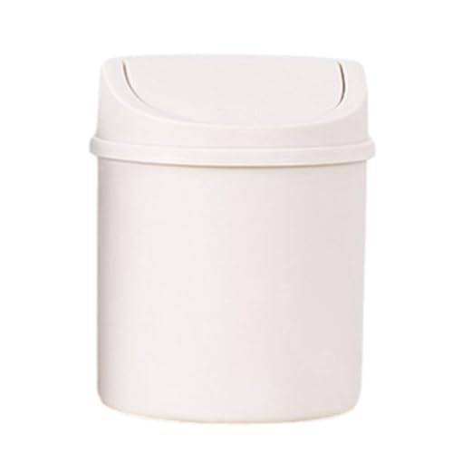 Huayeex Tischabfalleimer Klein Mit Deckel, Desktop Mülleimer, Winzige Papierkorb-Mülltonnen, Kompaktes Design Mit Schwingdeckel, Für Den Schreibtisch von Huayeex