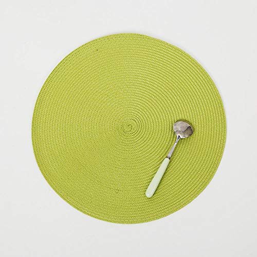 Tischsets/Platzsets Dicker Pp Gewebter Waschbarer Rutschfester Isolier-Tischmatten-Untersetzer-Limonengrün (6 Stück) von Huayuehong