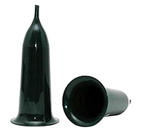 Hub 3 Stück Grabvasen 25cm, Steckvasen für den Grab-Schmuck, Blumenvasen grün von Hub