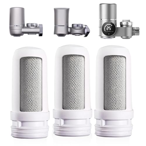 HubQua EcoUV – Sparpack 3 Filter für Wasserfilter Wasserhahn – Trinkwasser Filter mit Aktivkohle & Keramik – Ersatzkartuschen für HubQua EcoUV – Wasserhahn Filter für sauberes Leitungswasser von HubQua