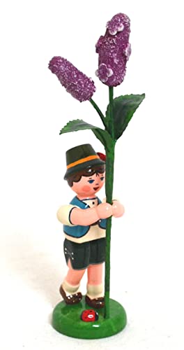 Hubrig Blumenkind, Junge mit Flieder, Höhe etwa 11 cm von Hubrig Volkskunst