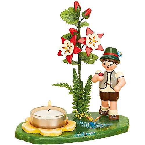Hubrig-Volkskunst Lichterhalter Junge Akelei, B x H 15 x16 cm von Hubrig Volkskunst