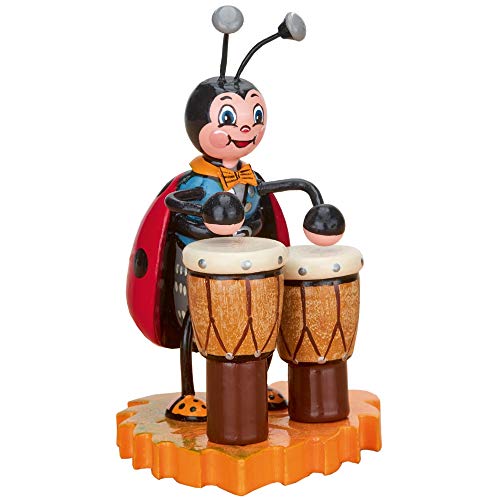 Marienkäfer mit Bongo - 8 cm von Hubrig Volkskunst