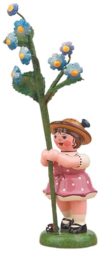 Hubrig Blumenmädchen 11cm Blumenkind mit Vergissmeinnicht Erzgebirge von Hubrig Volkskunst GmbH