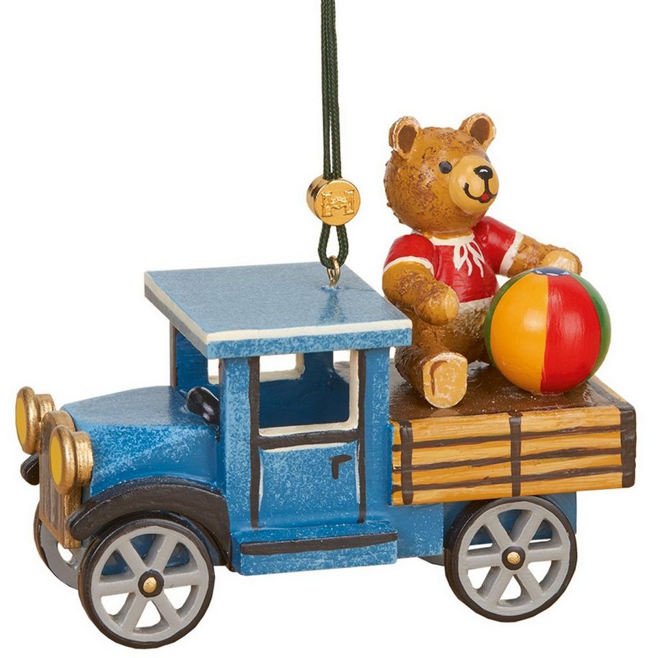 Hubrig Volkskunst GmbH Dekofigur Hubrig Volkskunst 'BBH - LKW mit Teddy 8cm' von Hubrig Volkskunst GmbH