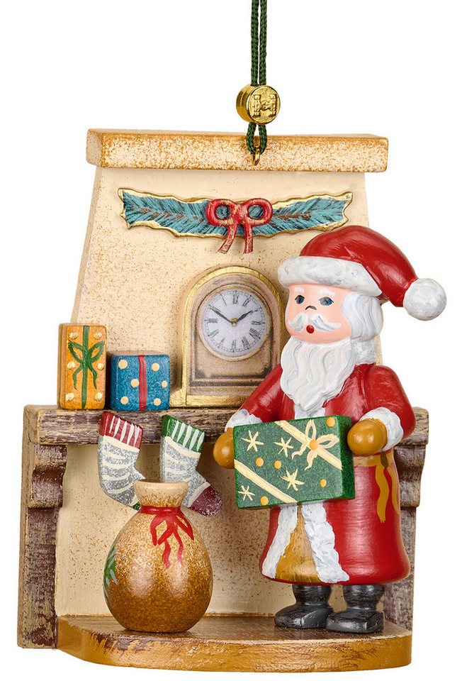 Hubrig Volkskunst GmbH Dekofigur Hubrig Volkskunst 'Baumbehang - Weihnachtsmann Bescherung 8cm' 2025 von Hubrig Volkskunst GmbH