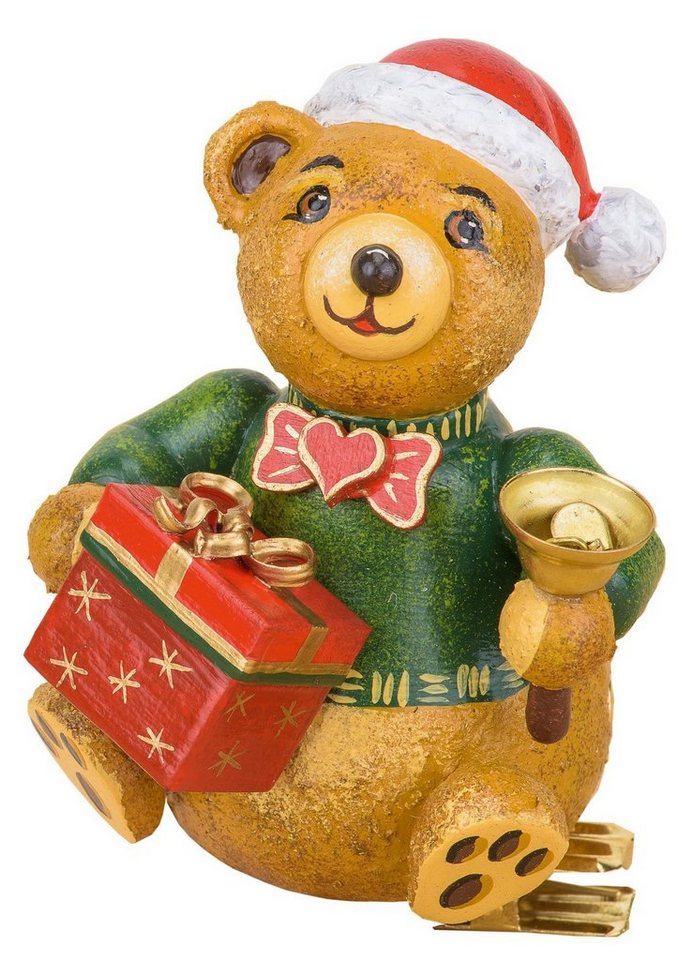 Hubrig Volkskunst GmbH Dekofigur Hubrig Volkskunst 'Baumclipser - Teddy Weihnachstbärli 8cm' von Hubrig Volkskunst GmbH