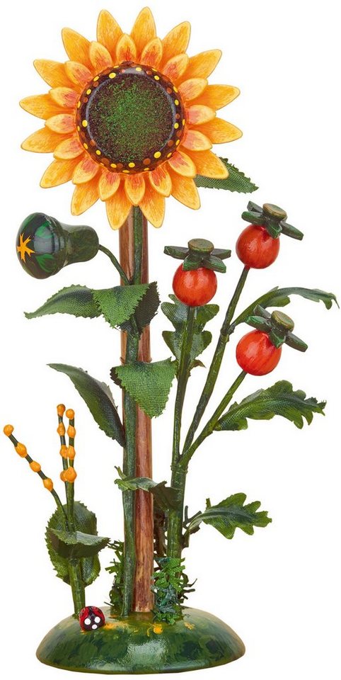 Hubrig Volkskunst GmbH Dekofigur Hubrig Volkskunst 'Blumeninsel Sonnenblume 14cm' von Hubrig Volkskunst GmbH