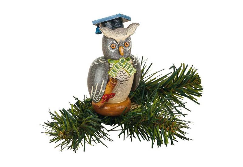 Hubrig Volkskunst GmbH Dekohänger Christbaumschmuck Baumclipser Eule (8,5cm) von Hubrig Volkskunst von Hubrig Volkskunst GmbH
