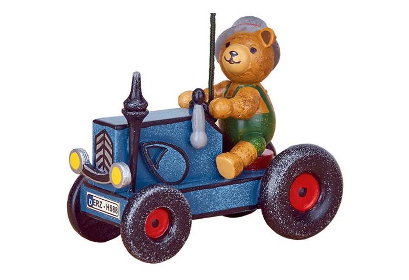 Hubrig Volkskunst GmbH Dekohänger Christbaumschmuck Traktor mit Teddy (8cm) von Hubrig Volkskunst von Hubrig Volkskunst GmbH