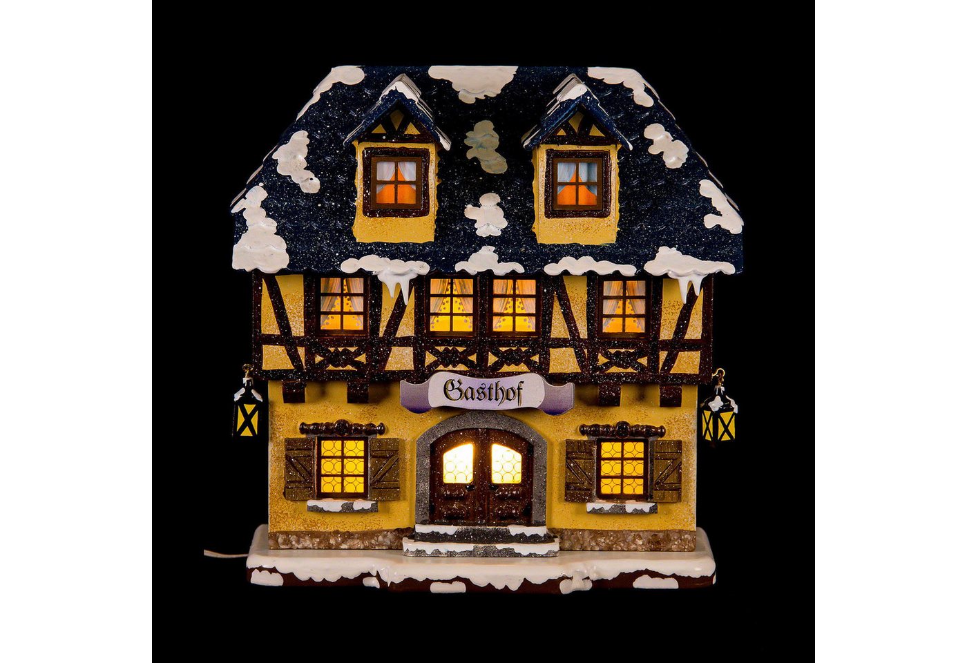 Hubrig Volkskunst GmbH Schwibbogen Winterhaus Gasthof (15cm) von Hubrig Volkskunst von Hubrig Volkskunst GmbH