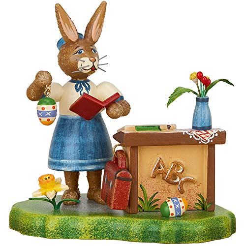 Hubrig Volkskunst Hasenschule Frau Lehrerin - 9 cm von Hubrig Volkskunst GmbH