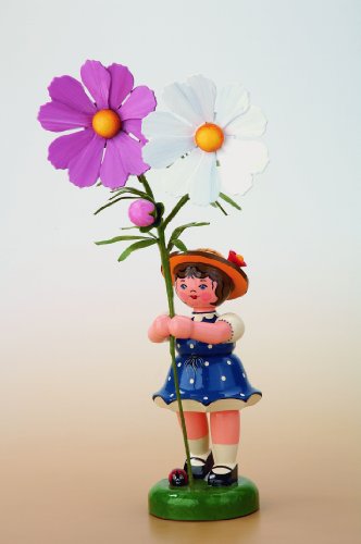 Kleine Figuren & Miniaturen Blumenkind Mädchen mit Cosmea - 24 cm - Hubrig Volkskunst von Hubrig Volkskunst GmbH