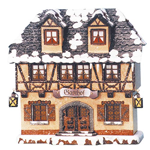 Kleine Figuren & Miniaturen Winterhaus Gasthof beleuchtet - 15cm - Hubrig Volkskunst von Hubrig Volkskunst GmbH