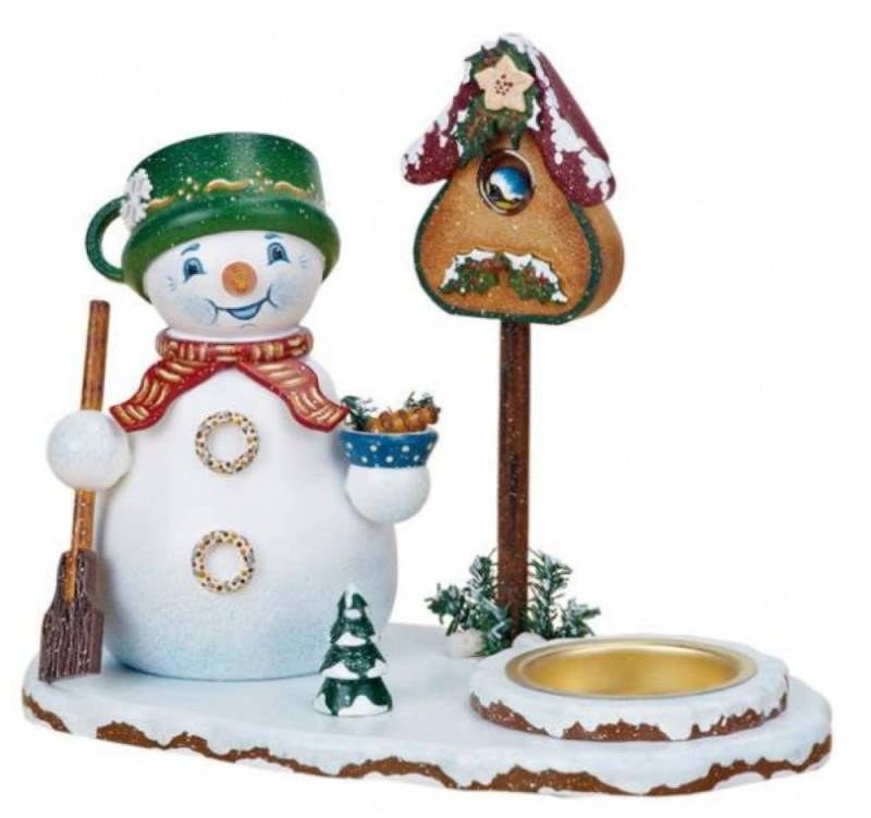 Hubrig Volkskunst GmbH Räuchermännchen Räuchermännchen Wichtel Schneemann mit Teelicht, Höhe: 14 cm, handbemalt Hubrig Volkskunst GmbH Räuchermännchen Räuchermännchen Wichtel Schneemann mit Teelicht, Höhe: 14 cm, handbemalt von Hubrig Volkskunst Gmbh