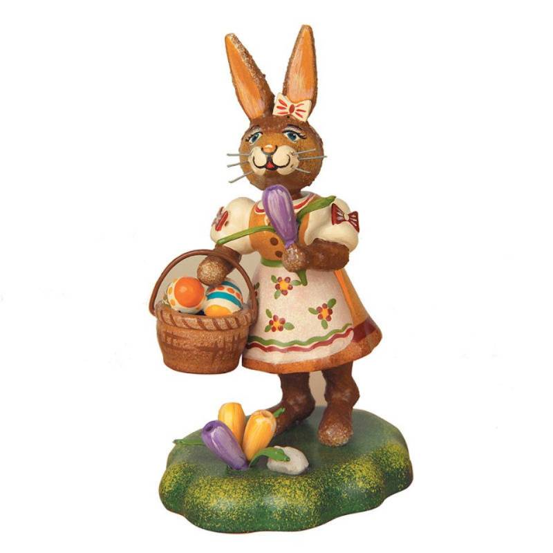 Hubrig Volkskunst Zschorlau Erzgebirge Osterhase Hubrig Hasenmutter mit Krokus von Hubrig Volkskunst Zschorlau Erzgebirge