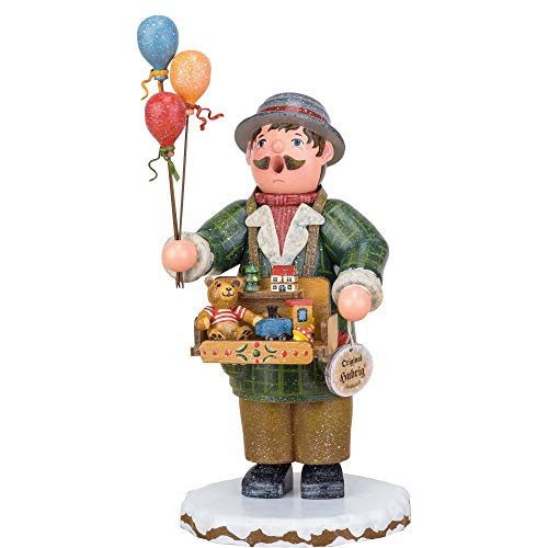 Hubrig Volkskunst Räuchermännchen Winterkinder Spielzeughändler - 20cm von Hubrig Volkskunst