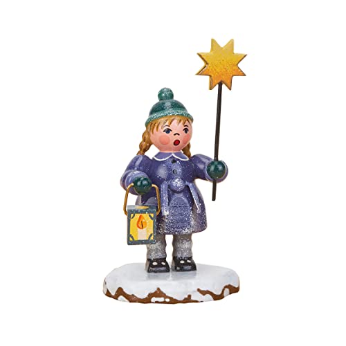 Hubrig Winterkinder Mädchen mit Stern und Laterne Erzgebirge von Hubrig Volkskunst GmbH
