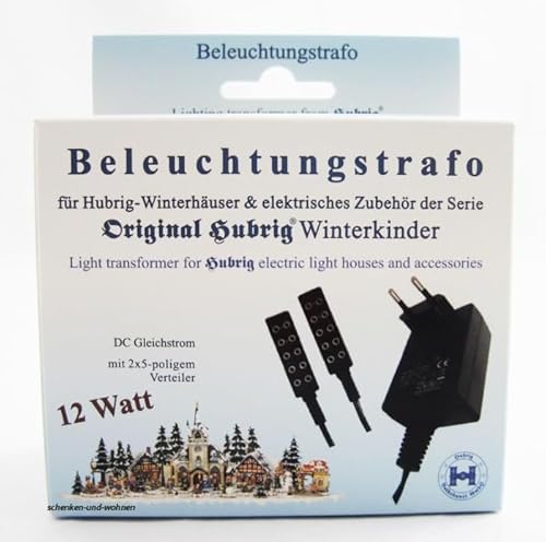 Trafo 230V/12W mit 2 x 5 poligem Verteiler für Hubrig Winterhäuser von Hubrig Volkskunst