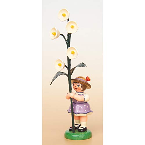 Hubrig Blumenmädchen 11cm Blumenkind mit Maiglöckchen Erzgebirge von Hubrig Volkskunst