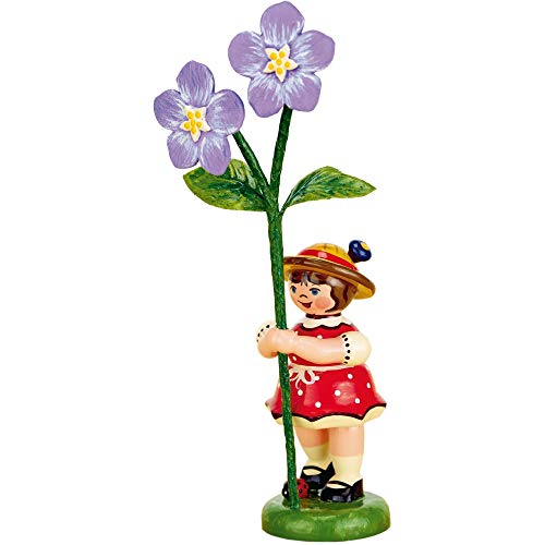 Hubrig-Volkskunst Blumenmädchen mit Flachs* Höhe 11cm von Hubrig Volkskunst GmbH