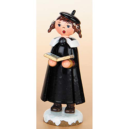 Kleine Figuren & Miniaturen Kurrendemädchen mit Buch und Zöpfen - 8cm - Hubrig Volkskunst von Hubrig Volkskunst GmbH