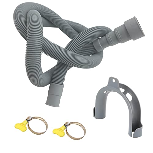 Ablaufschlauch für Waschmaschinen Universelle flexible Waschschläuche Verdickte Ablaufschlauchverlängerung mit Klemme mit 20 mm 24 mm 30 mm 38 mm Trimmschnittstellen von Hudhowks