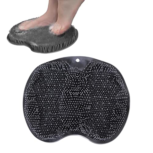 Body Scrubber für Herren Flacher Rücken und Fußschrubber aus Silikon Duschkörperwäscher Massiert die Füße, ohne sich zu beugen, um die Fußzirkulation zu fördern und müde Füße zu beruhigen von Hudhowks