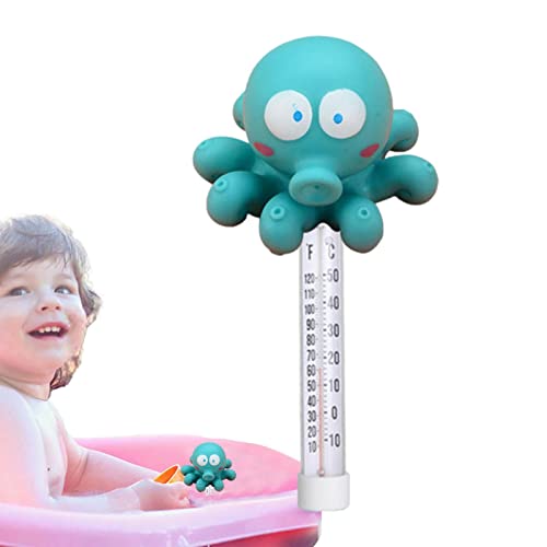 Pool Thermometer thermometer baby badewanne badewannenthermometer Cartoon Tierform Eisbad Thermometer Geeignet für Außen und Innenpools und Spas, große Größe, leicht lesbar mit Schnur, Poolzubehör von Hudhowks