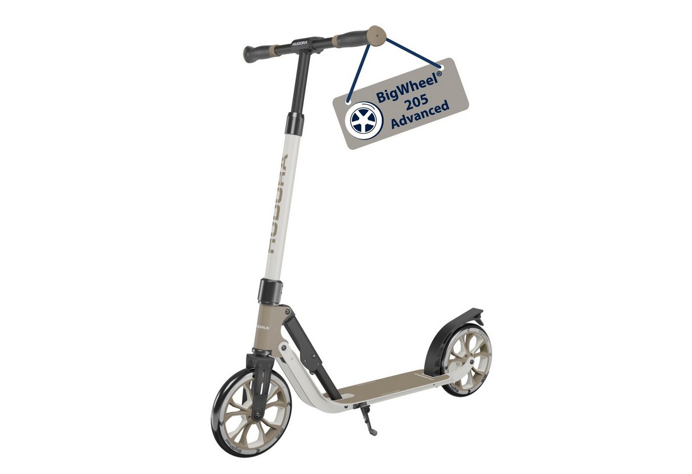Hudora Cityroller BigWheel® 205 Advanced, Tretroller, (max. 100kg), einklappbarer, höhenverstellbarer Kick-Scooter von Hudora