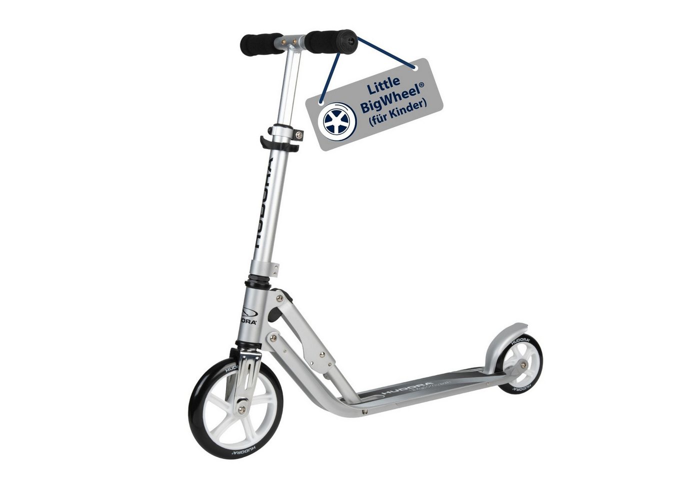 Hudora Cityroller Little BigWheel®, Kinderroller, einklappbarer, höhenverstellbarer Kick-Scooter von Hudora