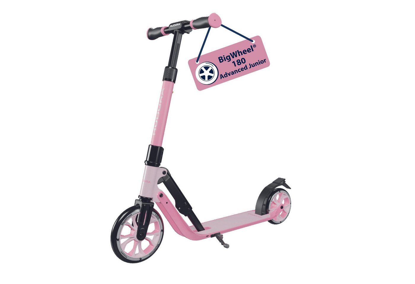 Hudora Tretroller BigWheel® 180 Advanced Junior, zusammenklappbarer, höhenverstellbar, bis 60 kg von Hudora