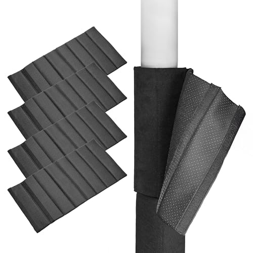 Hudson Comfort Kellerstangen-Umwicklung – Garagenstangenpolsterung mit rutschfestem Stoff – starker Haken und Schlaufe für eine dichte Umwicklung – runde Säulenwicklung 10 mm Schaumstoff – 30,5 x 61 von Hudson Comfort