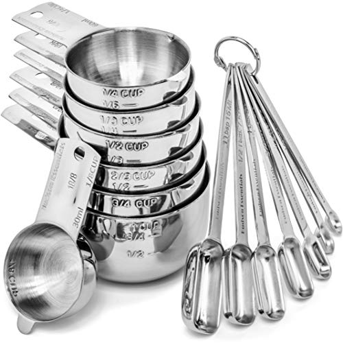 Hudson Essentials Messbecher und Löffel aus Edelstahl (14-teiliges Set) von Hudson Essentials