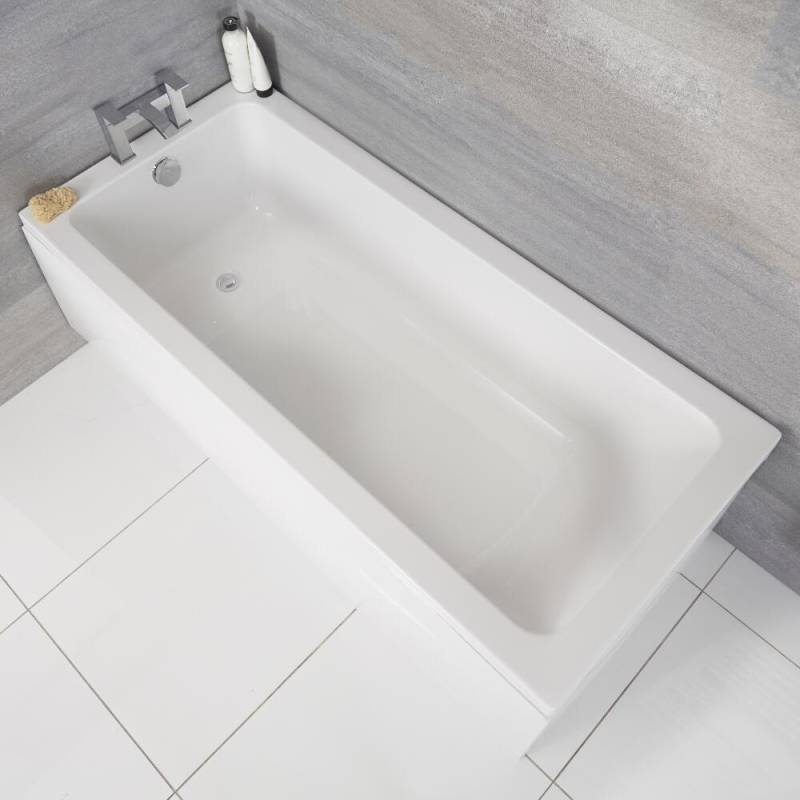 Einbau-Badewanne Rechteckbadewanne 1700mm x 750mm - ohne Panel von Hudson Reed